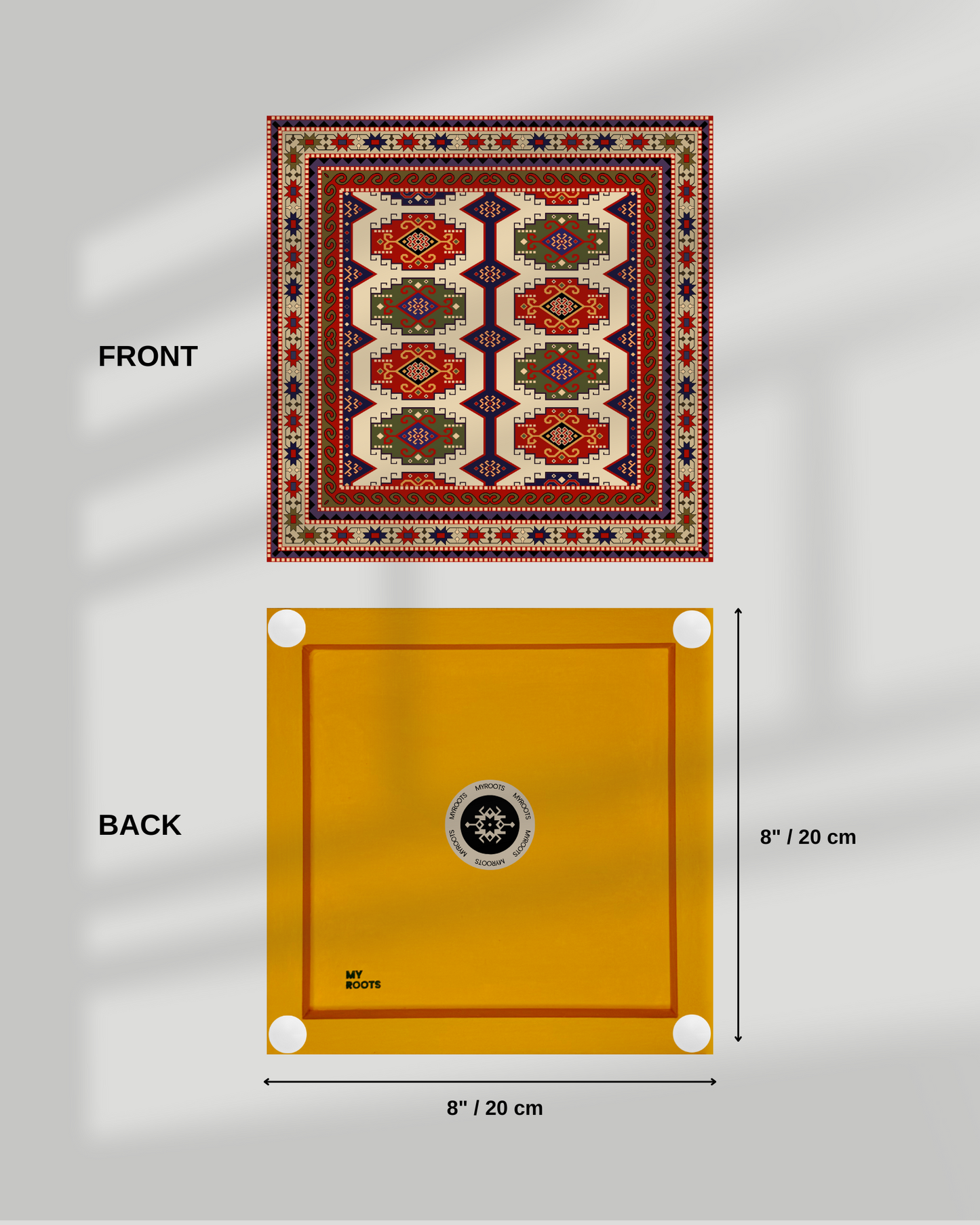4 Set Golden Azerbaijani Carpets