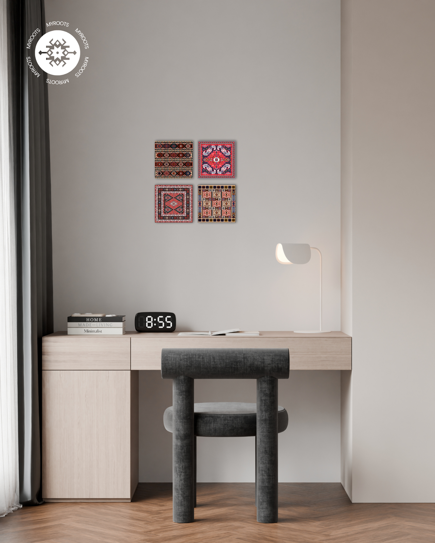 4 Set Azerbaijani Rug Tiles