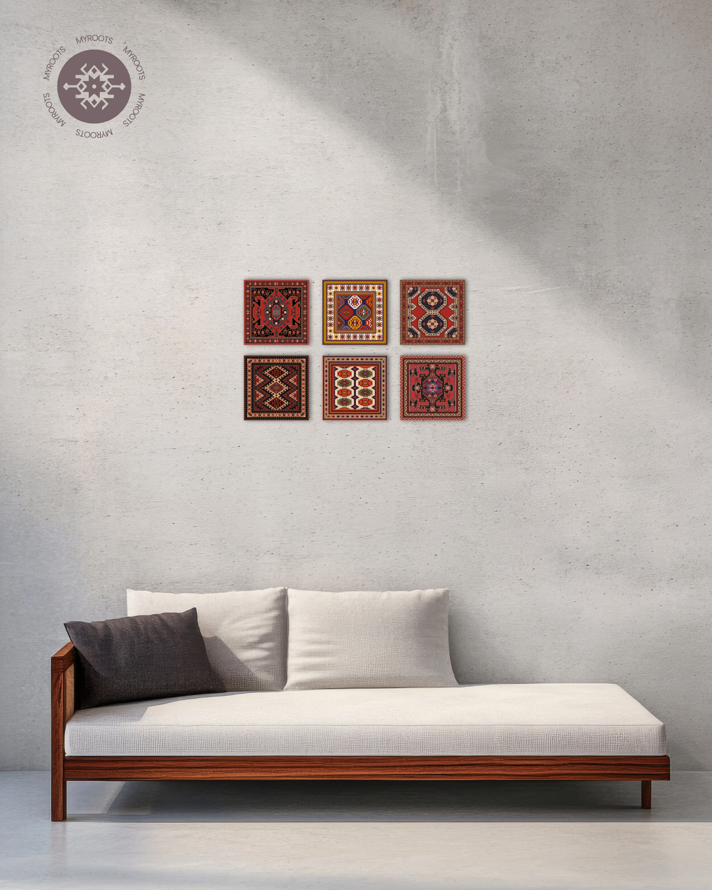 6 set Azerbaijani Carpet Wall Art