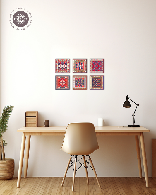 6 set Azerbaijani Carpet Wall Art