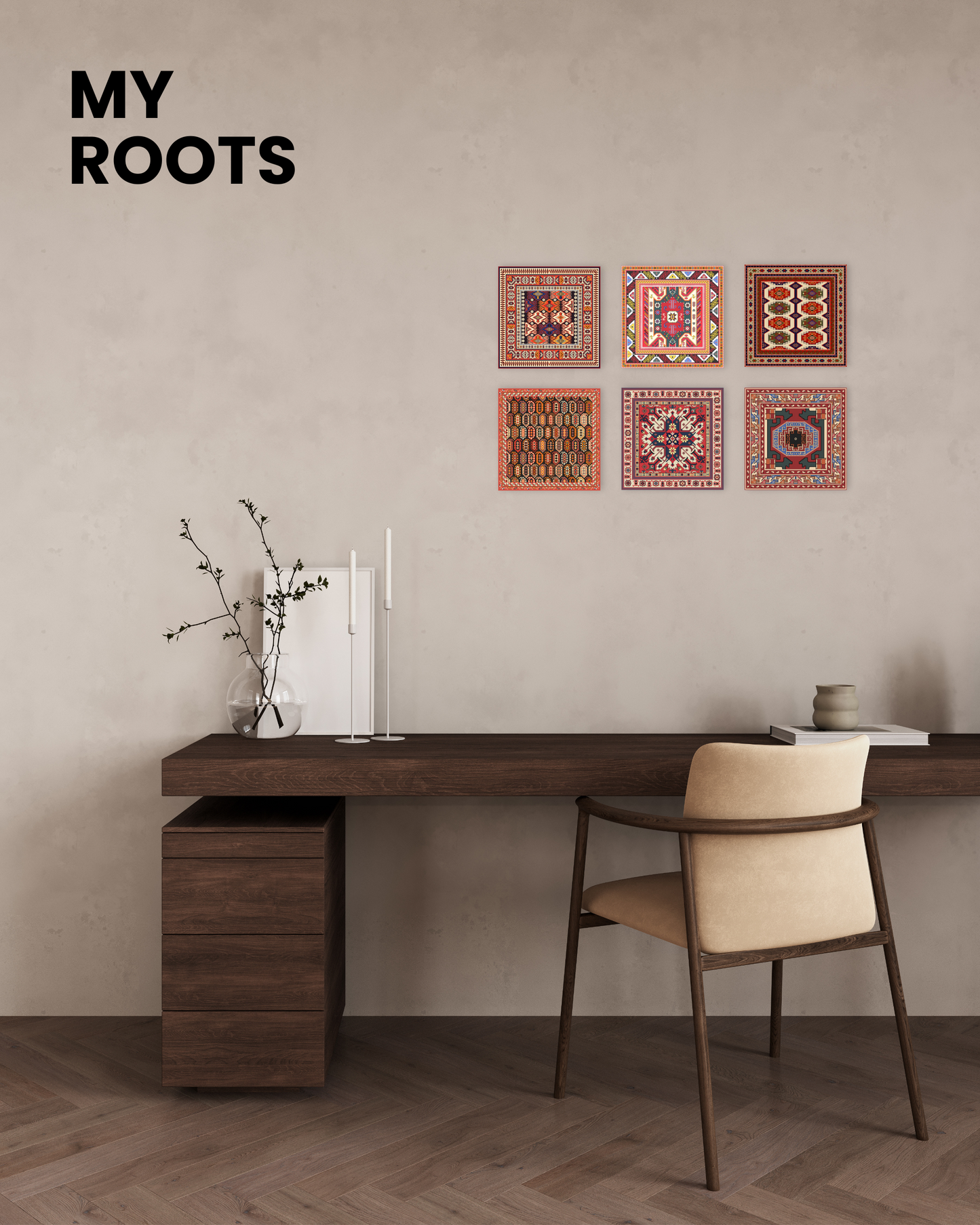 Azerbaijani Heritage 6 Tile Set