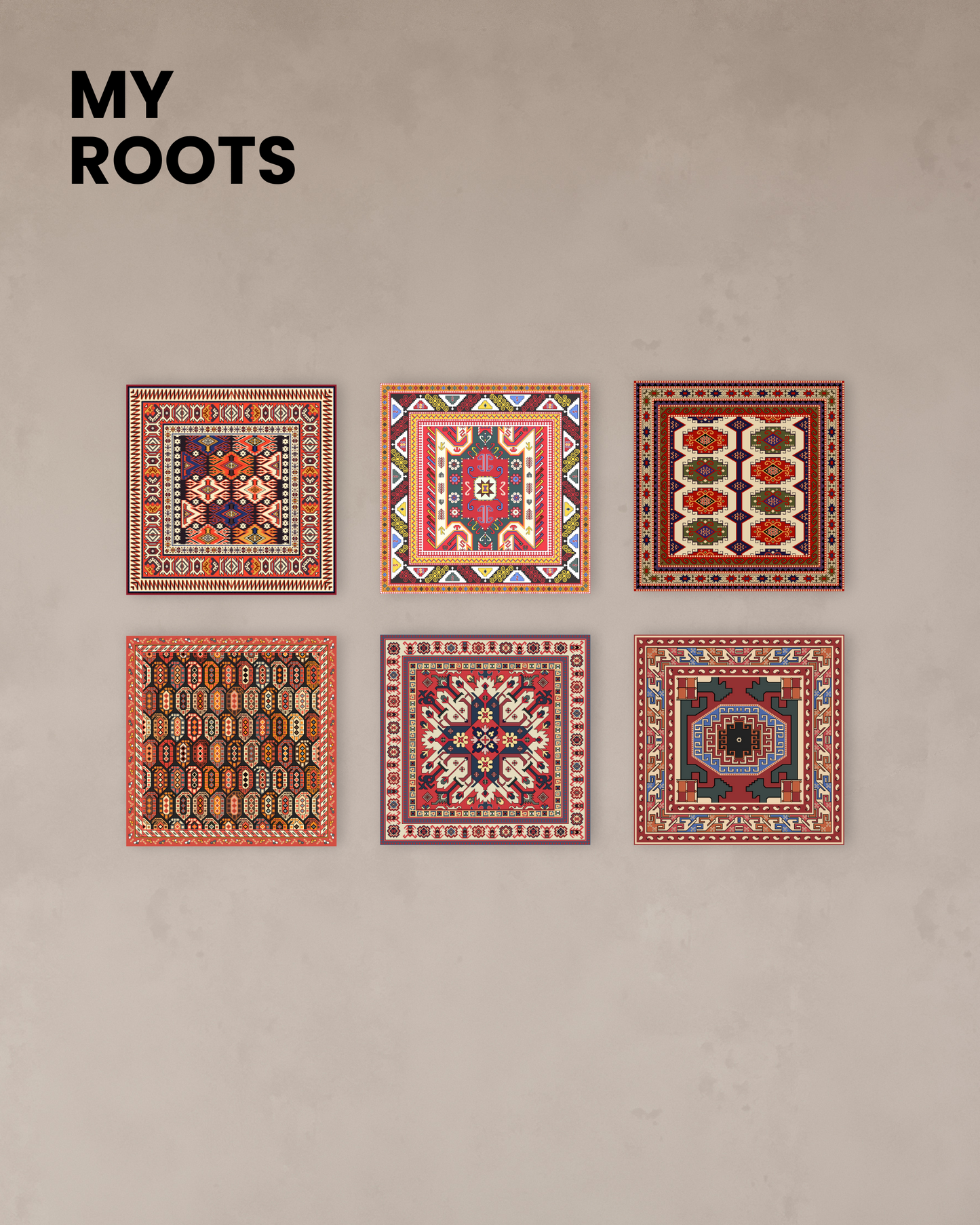 Azerbaijani Heritage 6 Tile Set