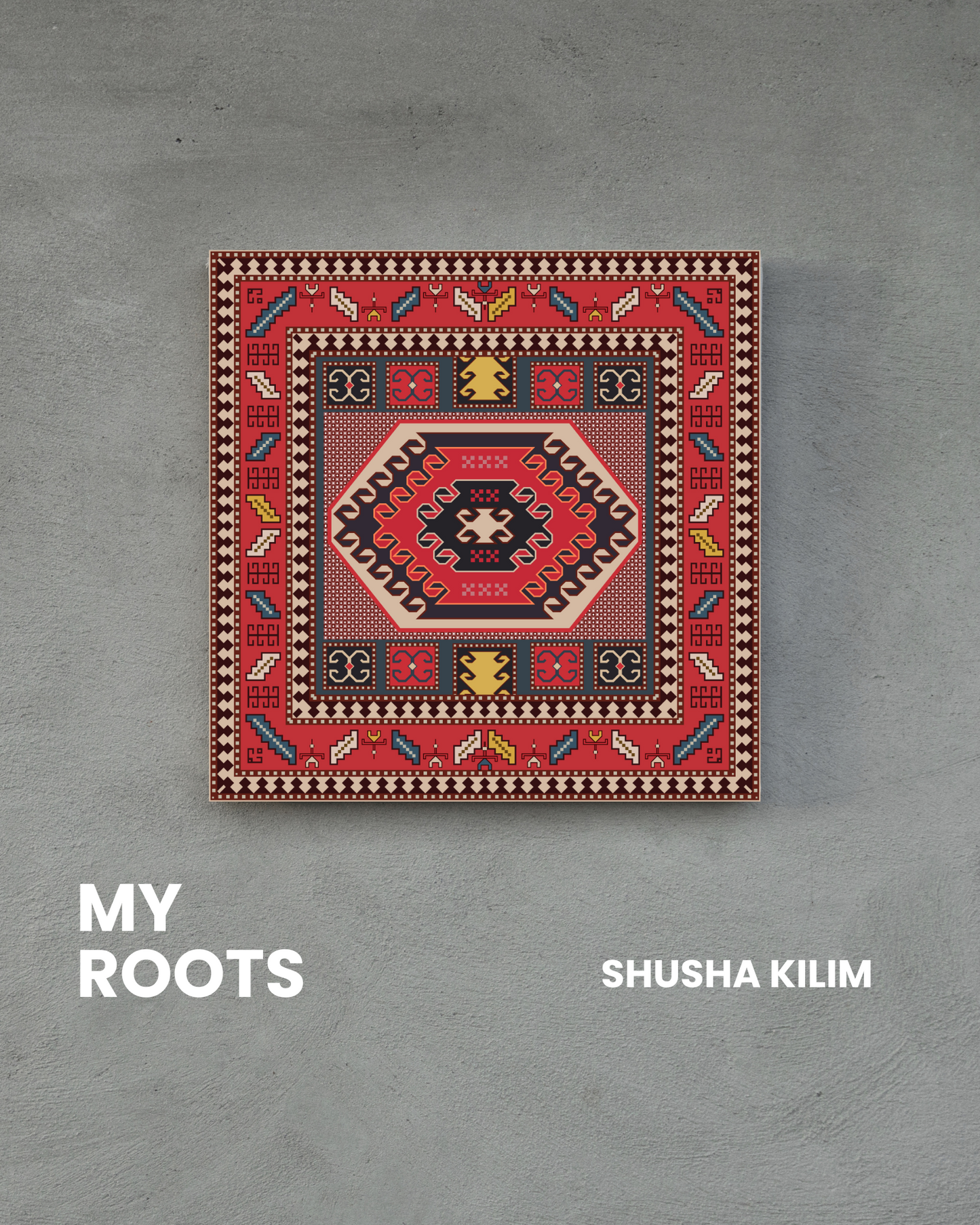 Shusha Kilim 8"x8" Tile - Karabakh Group
