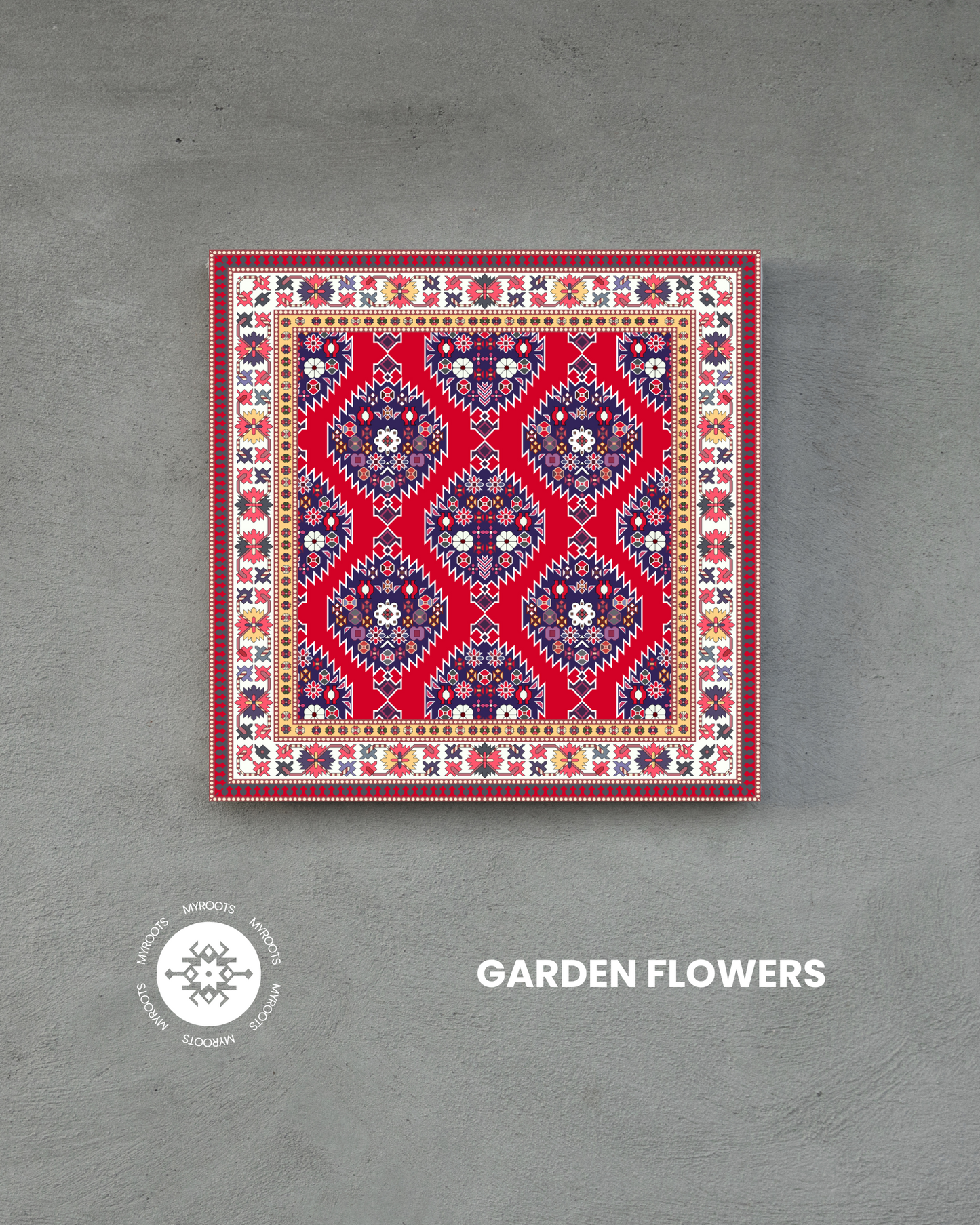 Garden Flowers 8"x8" Tile - Karabakh Group