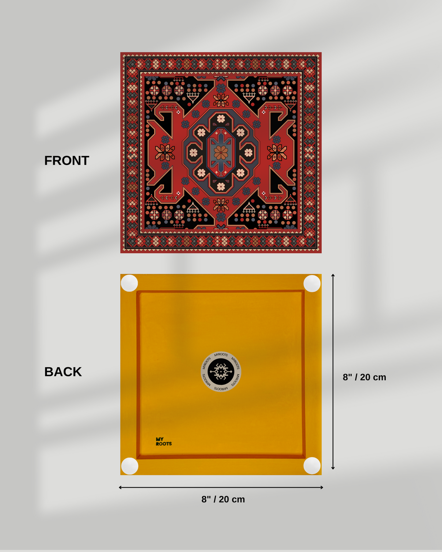 4 Set Red Heritage Azerbaijani Carpets