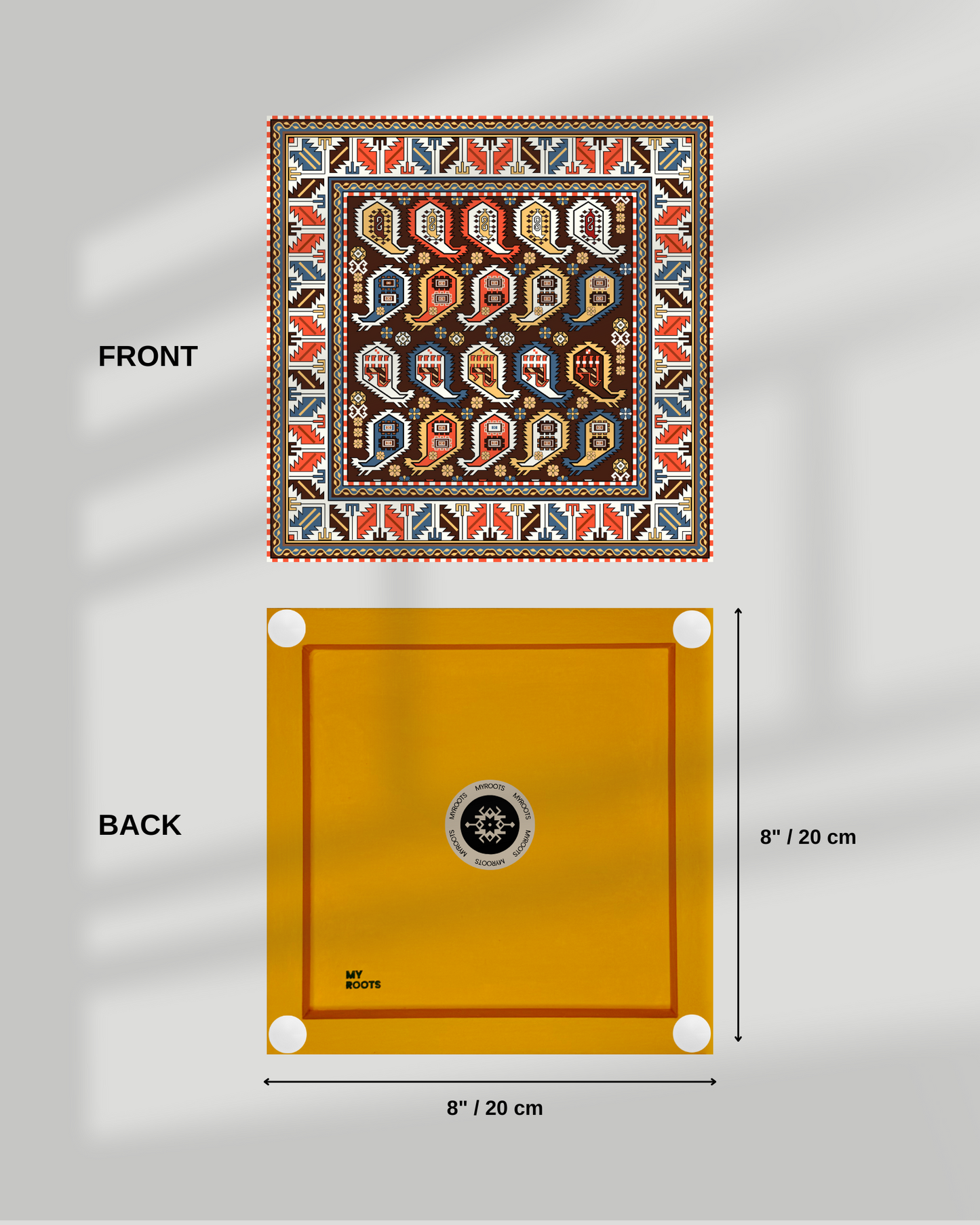 4 Set Golden Azerbaijani Carpets
