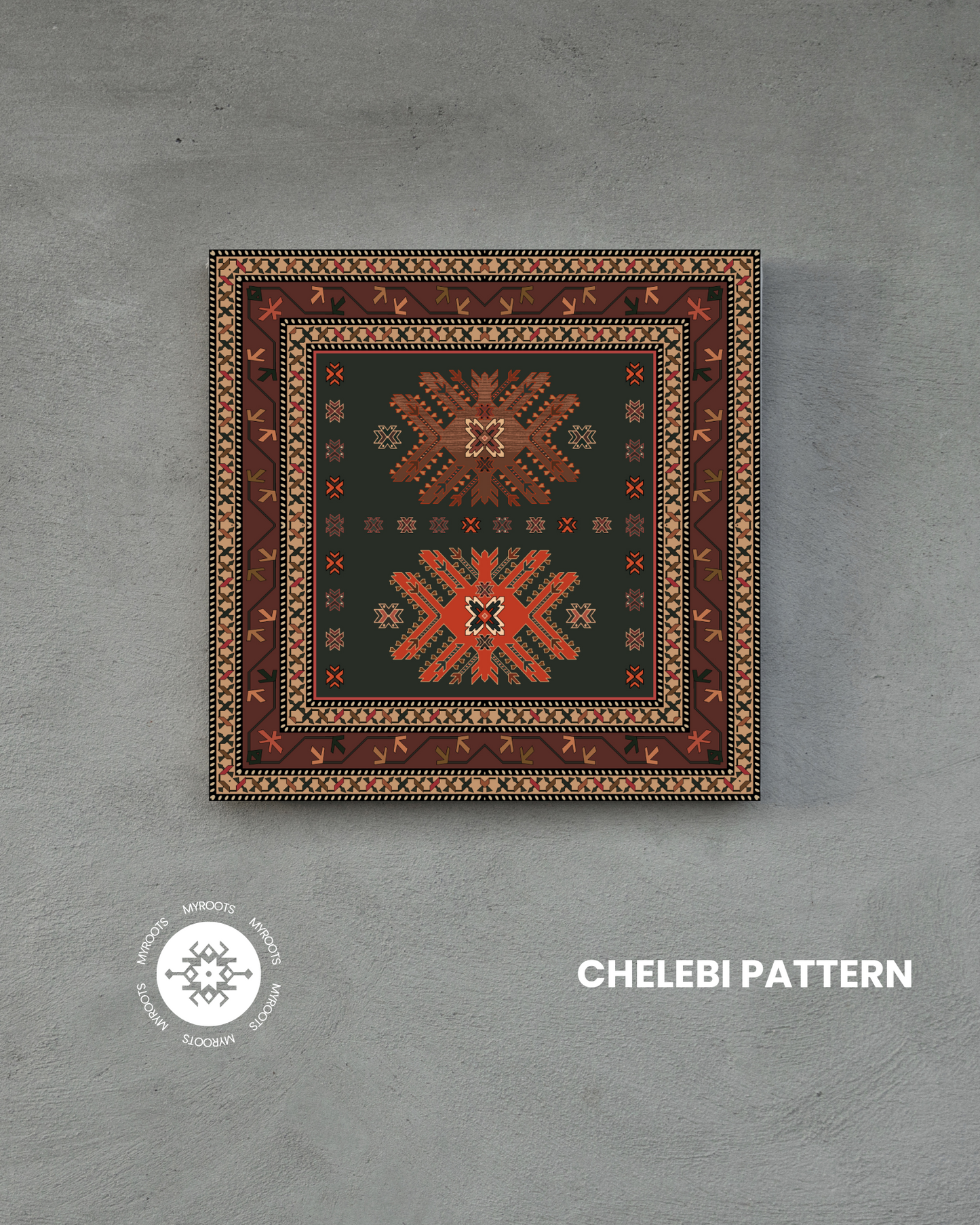 Chelebi Pattern 8"x8"- Karabakh Tradition
