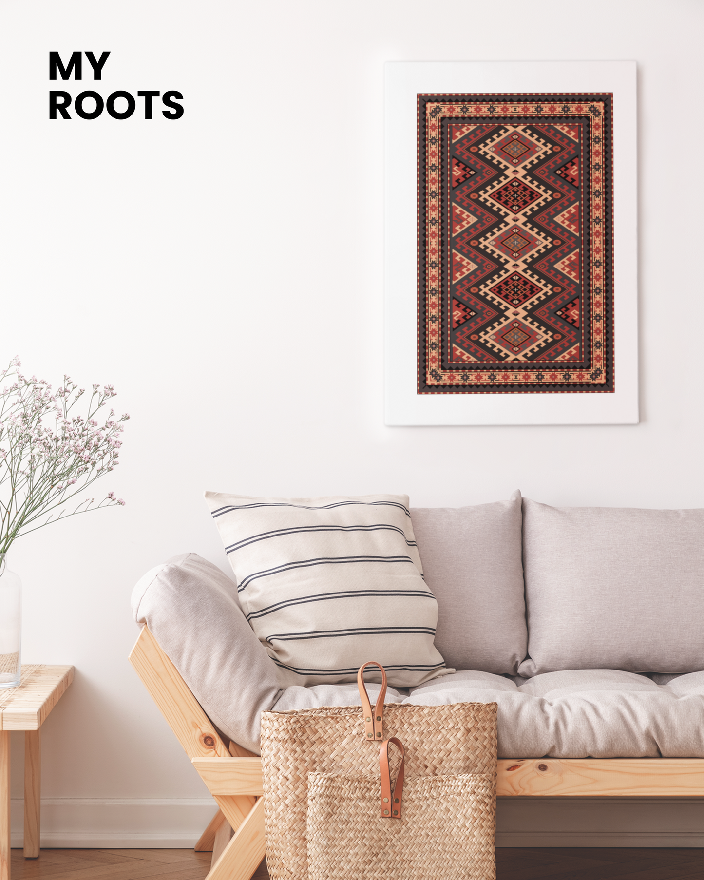 Gazakh Carpet Art Print - Traditional Azerbaijani Patterns