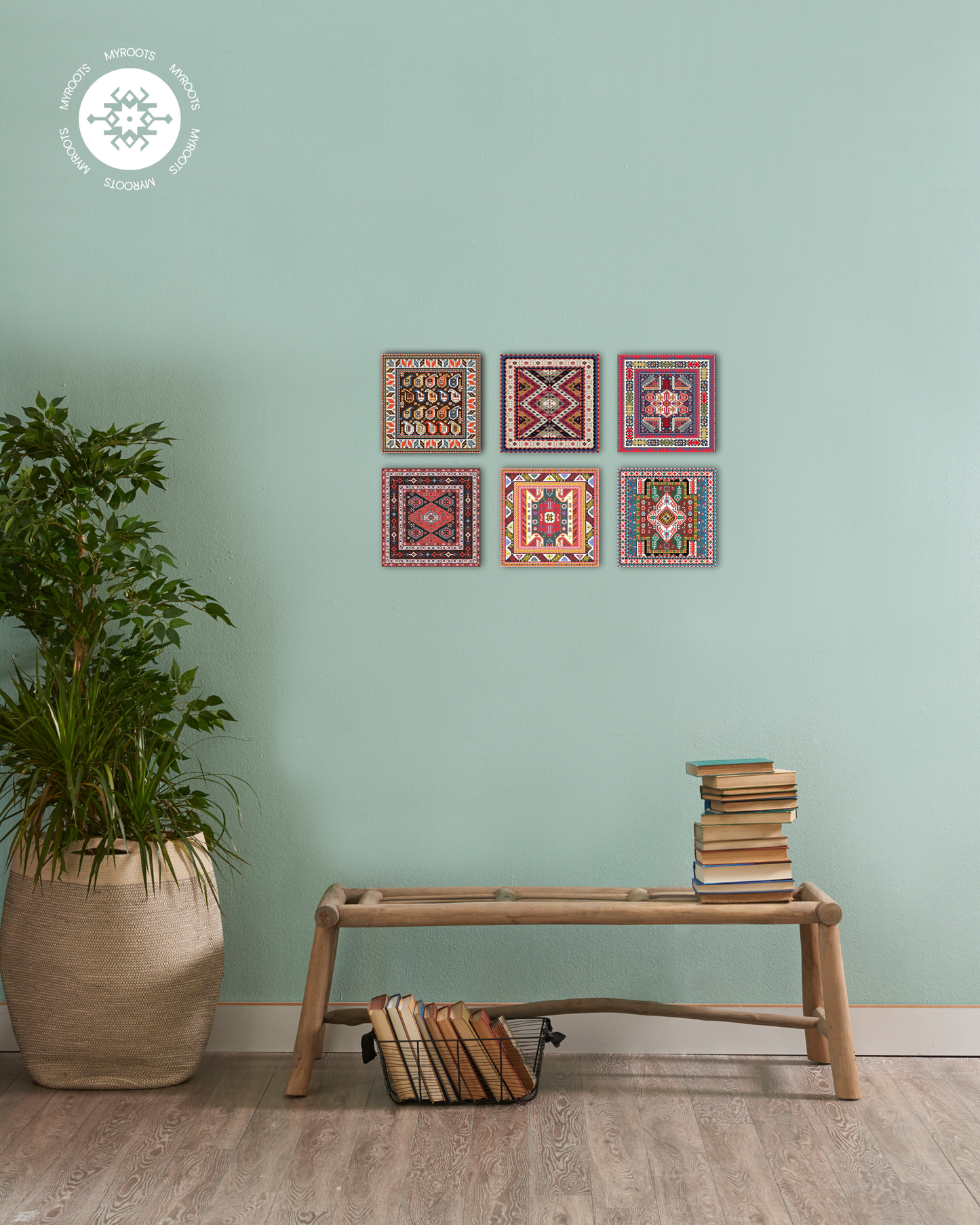 6 set Azerbaijani Carpet Wall Art