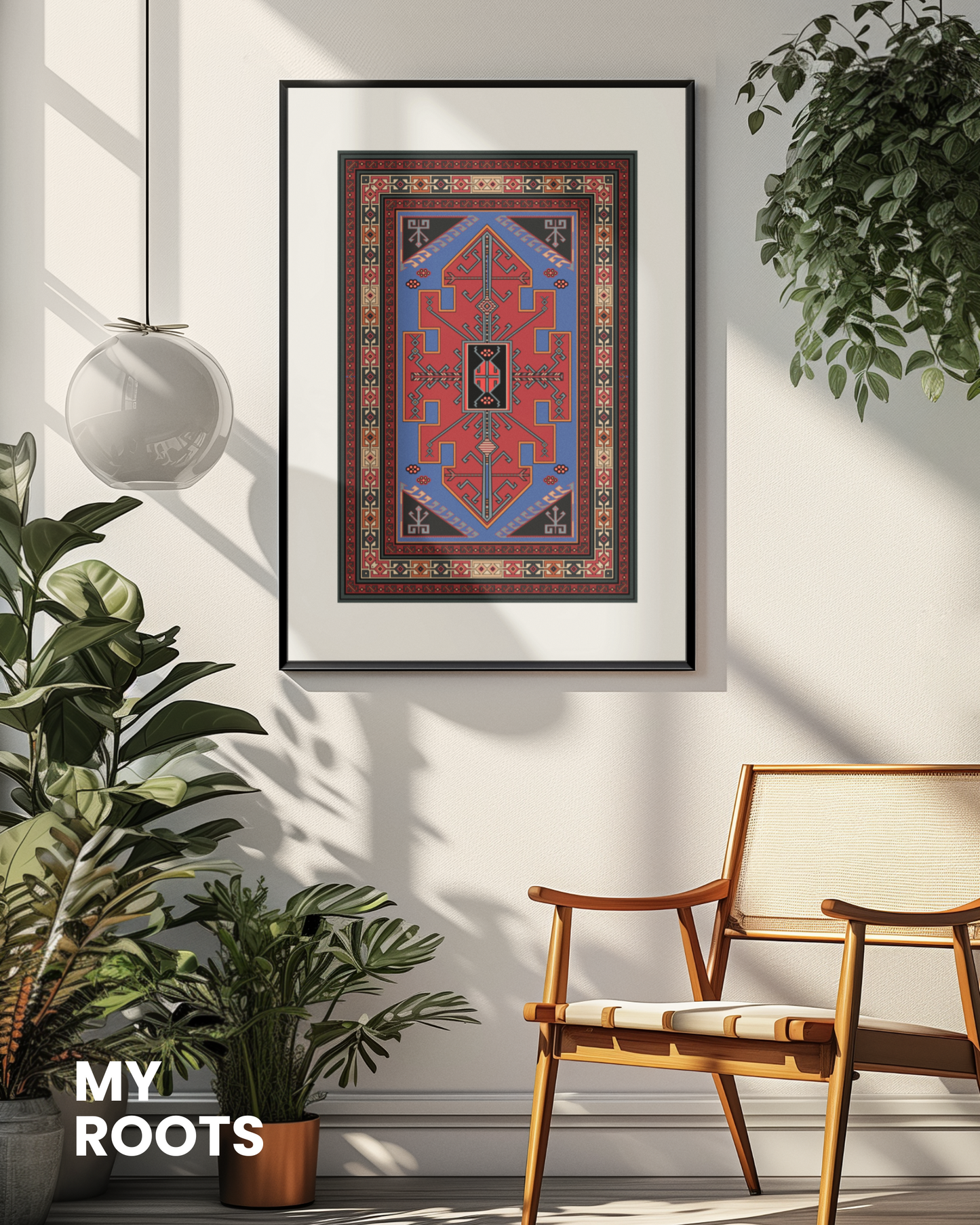 Shirvan Carpet Art Print - Traditional Azerbaijani Design