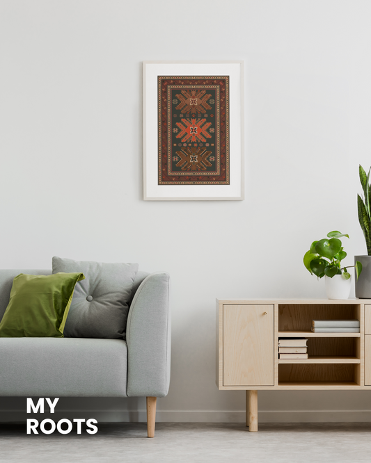 Karabakh Carpet Print - Heritage-Inspired Art for Modern Spaces