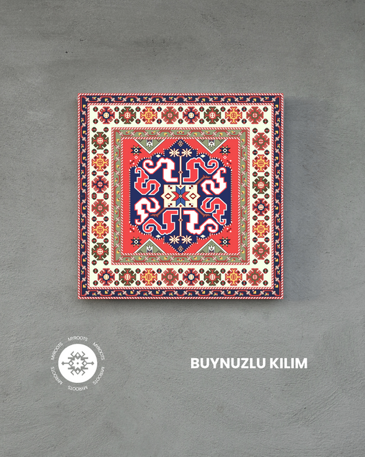 Buynuzlu (Malibayli) Kilim 8"x8" Tile - Karabakh Group