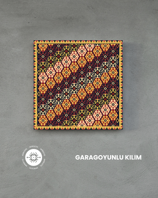 Garagoyunlu Tile 8"x8" – Geometric Medallion Design