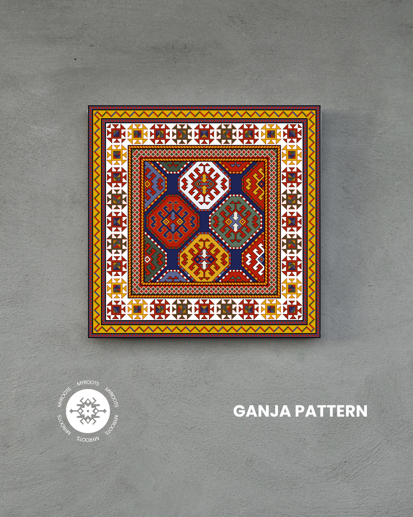 Ganja Heritage 8"x8" Tile - Vibrancy and Tradition